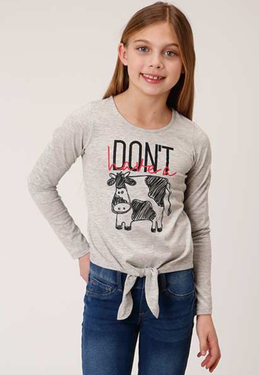 CL03-009-0513-0189 Girls Roper L/S Shirt "Don't Have A Cow"