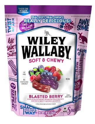 BGLIQUORICE7.5OZ--BlstBerr Licorice Wiley Wallaby