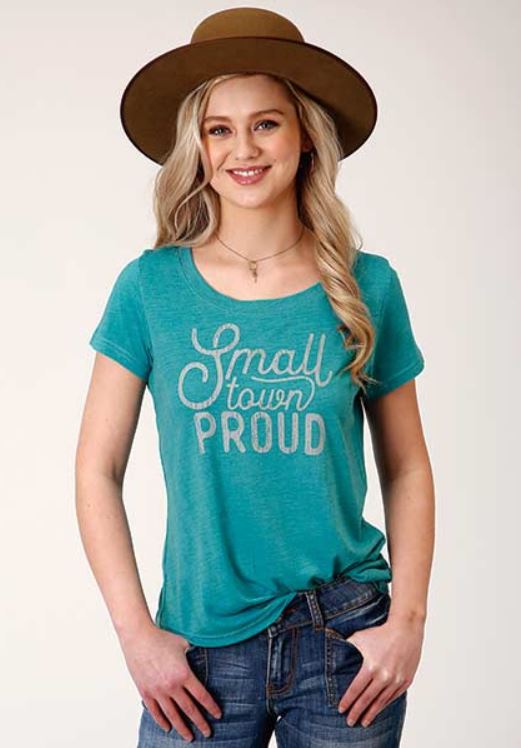 CL03-039-0513-0192 Ladies S/S Shirt "Small Town Proud"