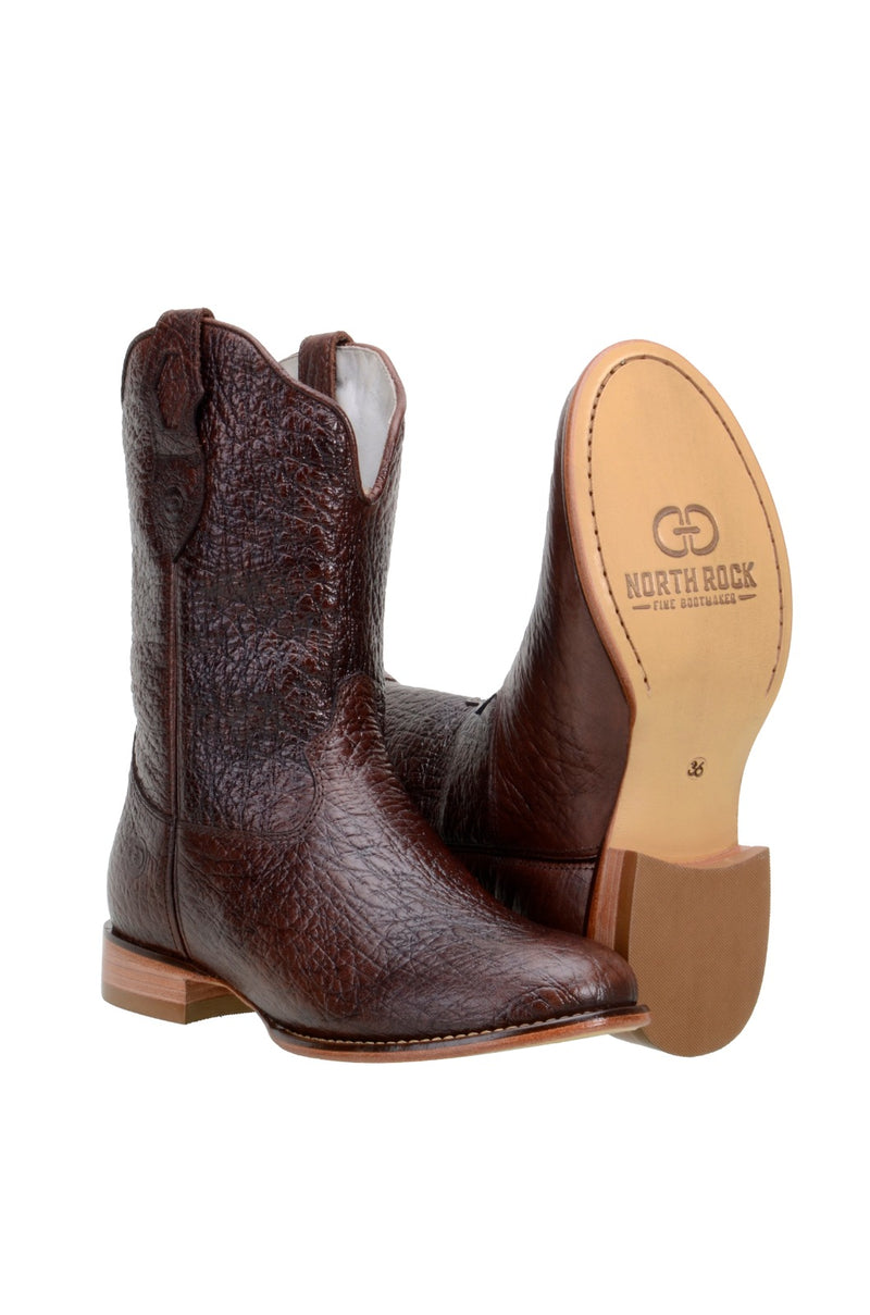 CL52000 NORTH ROCK Cowboy Boot- Round Toe Leather Sole