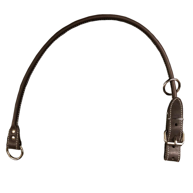 PSD787-53061 Dog Choke Collar- Black Leather 1x28