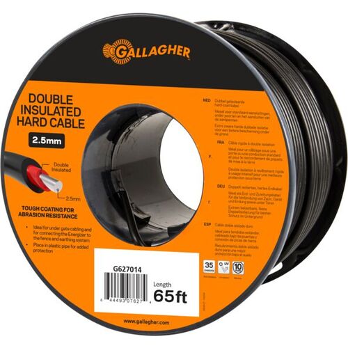FEG609024 Gallagher Double Insulated Hard Cable 165ft