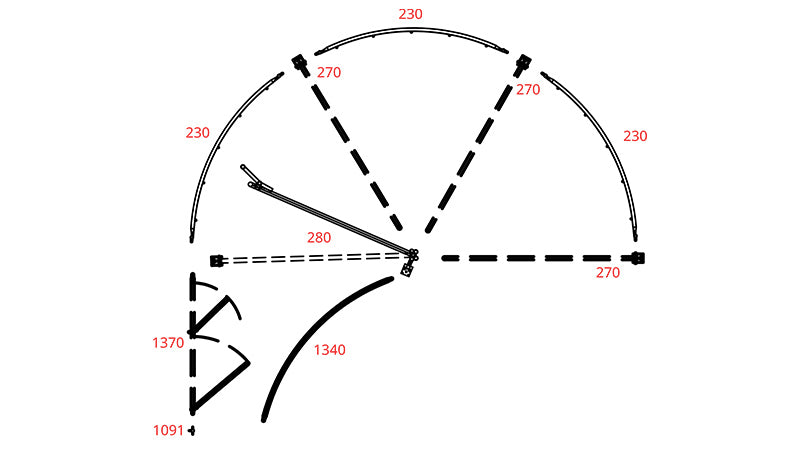 LE280 Pivot Gate cw pin