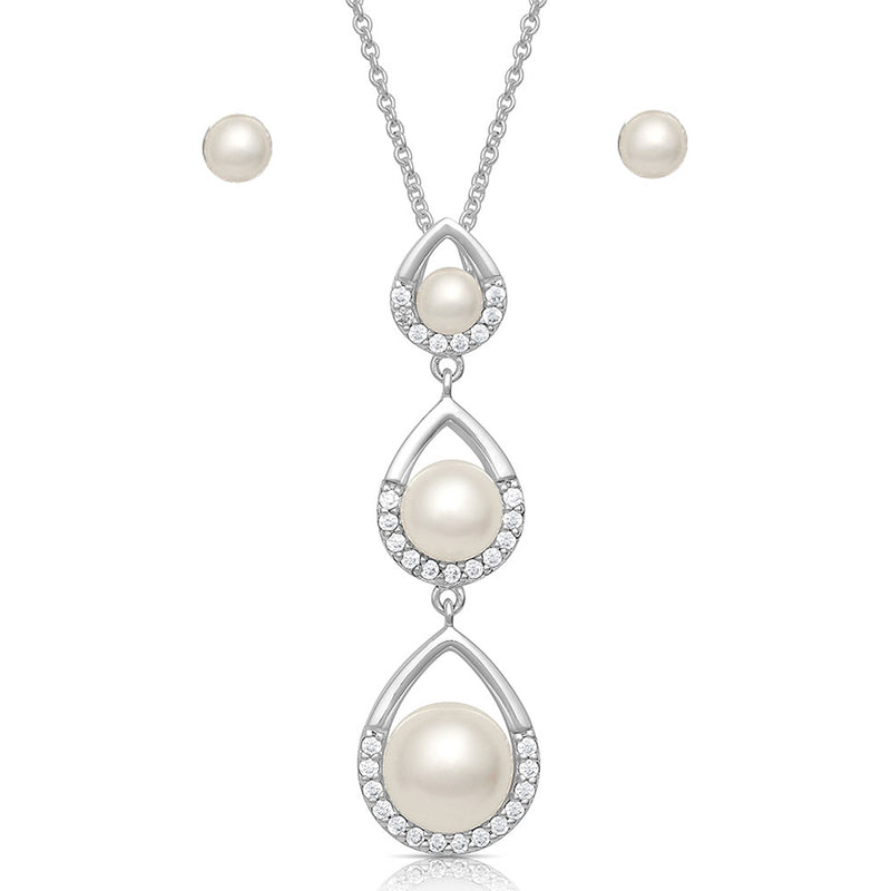 BGJS4812 Montana Jewellery Set Perfect Pearl Tear Drop