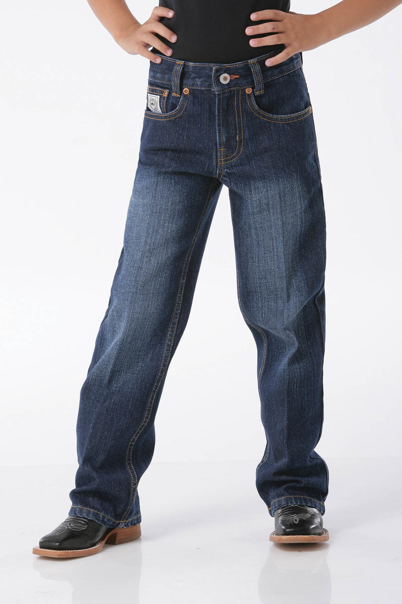 CLMB12820002-4T-Indigo Jeans Cinch Toddler White Label