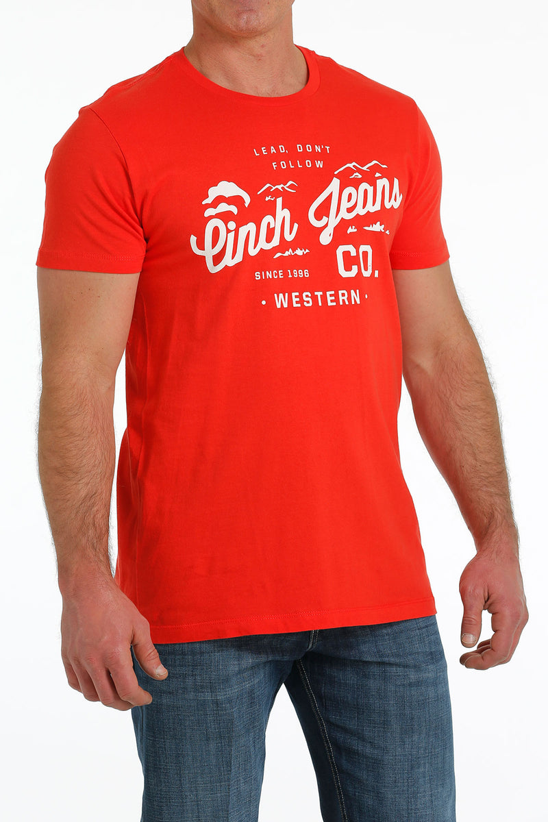 CLMTT1690561 Cinch T Shirt Front Logo Red