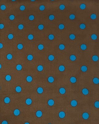 CLSCRFPLKA--mocha Scarf Silk Cowboy Polka Dot