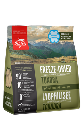 FSD403-58516 Orijen Dog Food Tundra FREEZE Dried Adult 16 oz