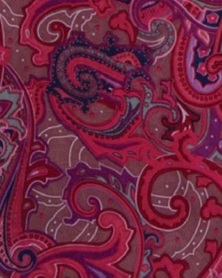 CLSCRFPAIS--FrPunch Scarf Silk Cowboy Paisley - 34"