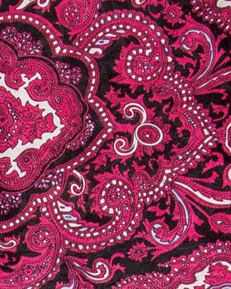 CLSCRFPAIS42"--Rd/Blk Scarf Silk Cowboy Paisley- 42"