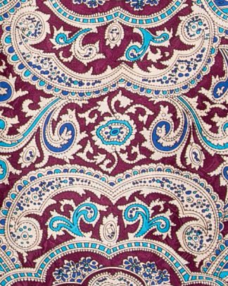 CLSCRFPAIS--RdGold Scarf Silk Cowboy Paisley - 34"