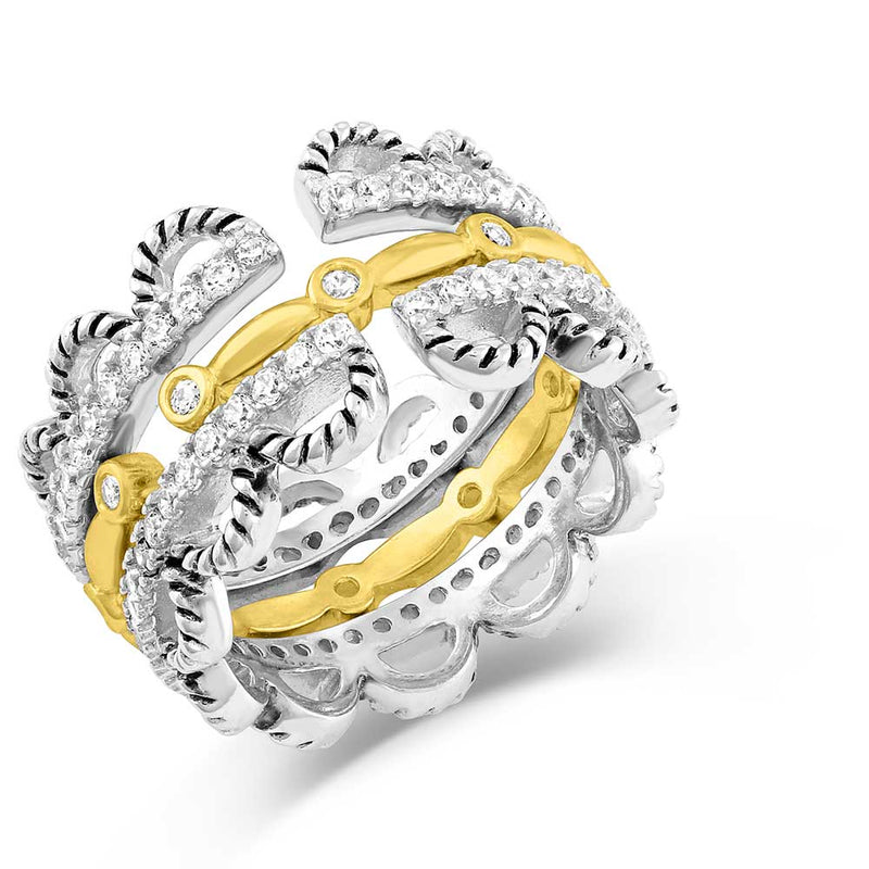 BGRG5181 Ring- Western Lace Stacked OS