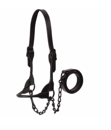 AC90-0610 Halter Leather Black Magic Show-SM