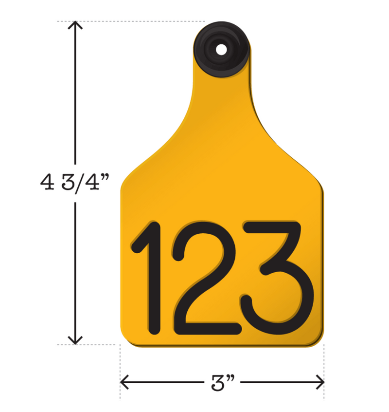 ACRTCOW2-Lg-Yel/Blk Ritchey Cow Tags 25's (Yellow/Black)