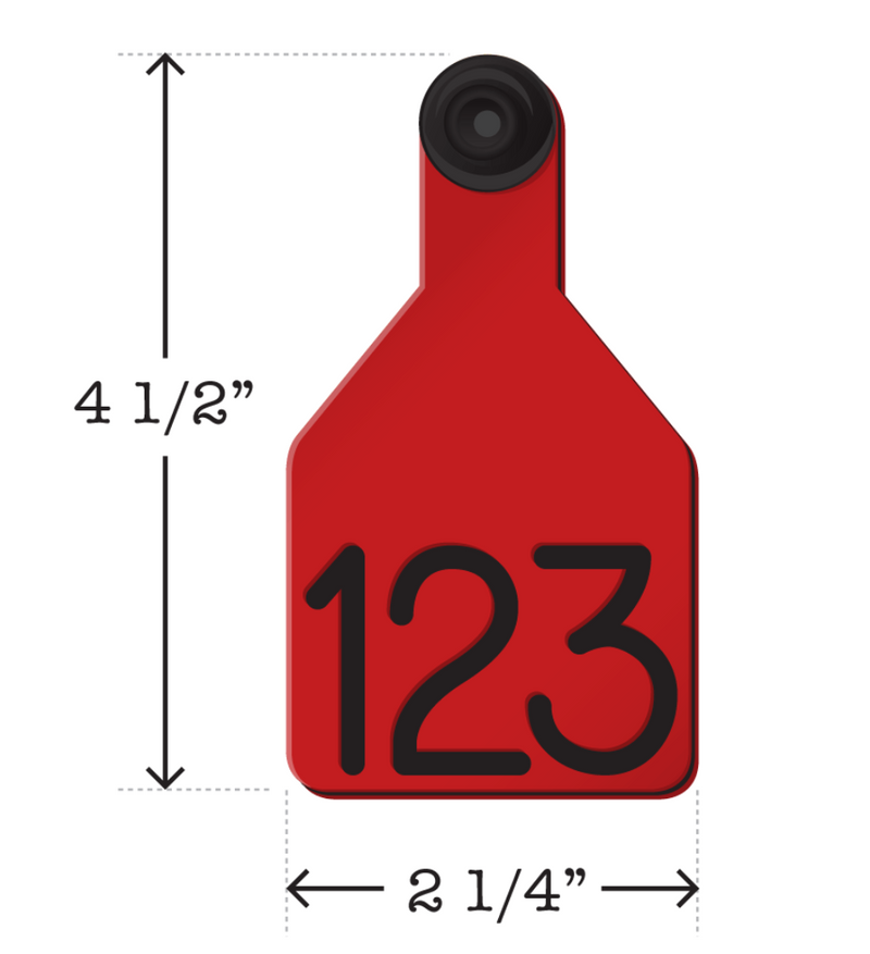 ACRTCOW2-Lg-Red/Blk Ritchey Cow Tags 25's (Red/Black)