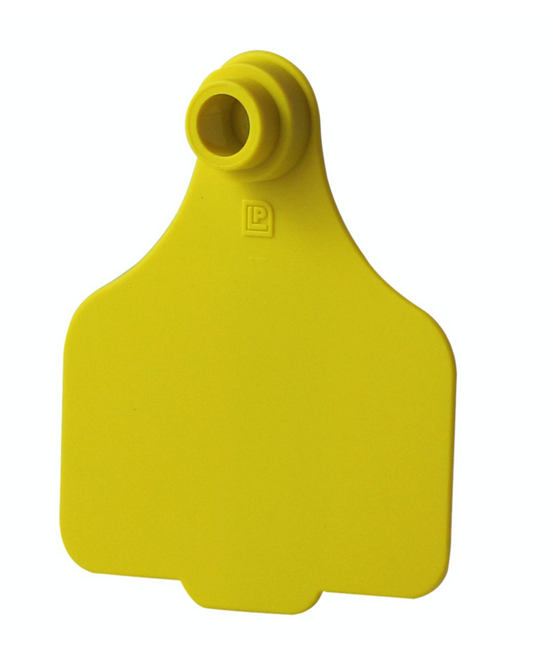 ACLARGE--Yellow LEADER 2 Piece CALF Tag 25's W/ BUTTONS