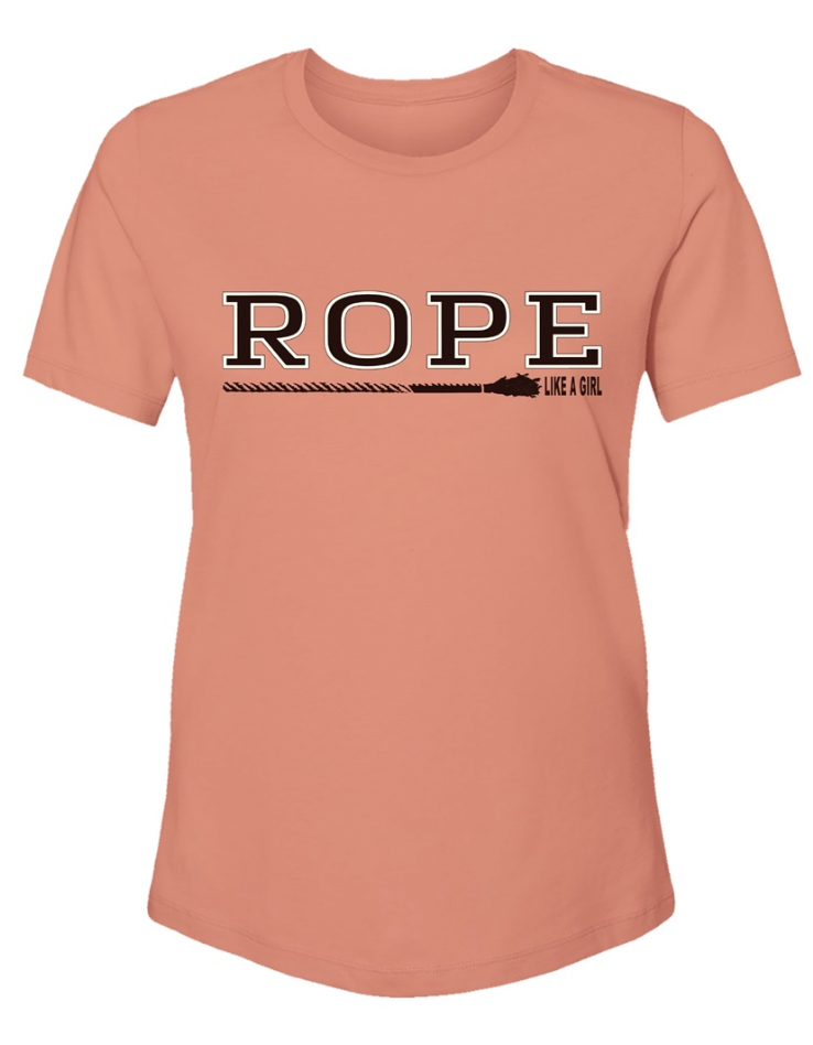 CLHT1636PK T Shirt Hooey "Rope Like A Girl" Crew Neck