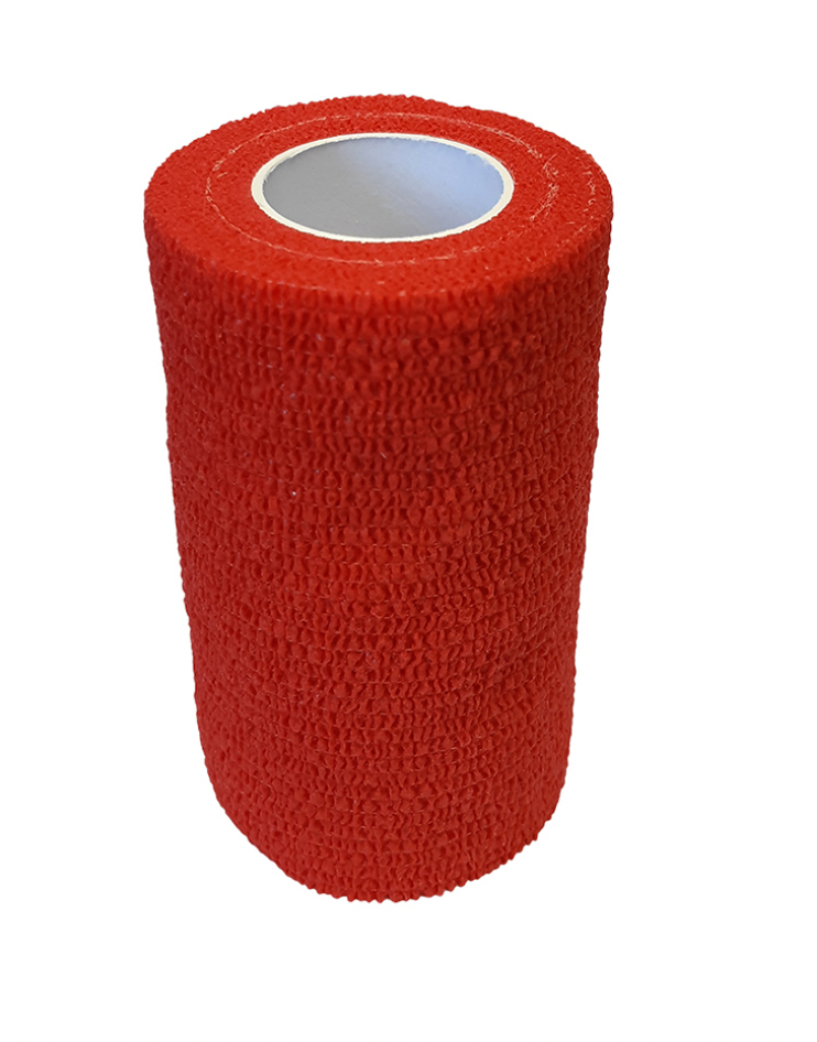 ACV8013--Red Bandage Silverline Cohesive Easy Tear