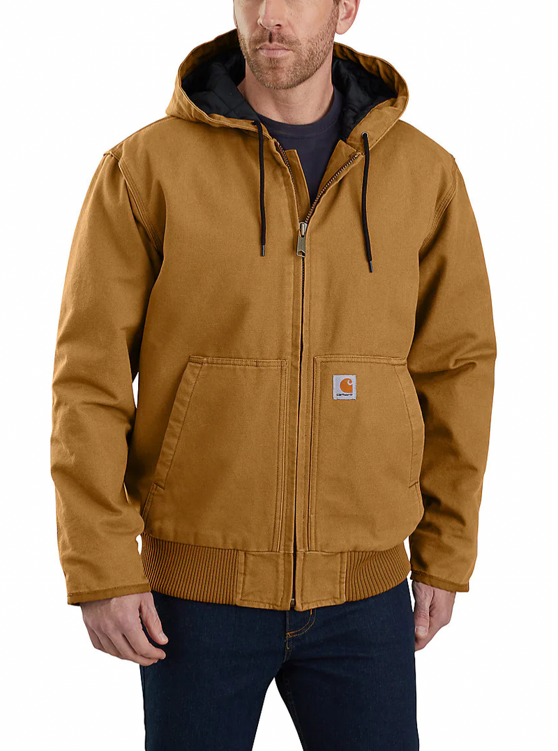 CL104050-L-Brown Carhartt Jacket Insulated Active Loose Fit
