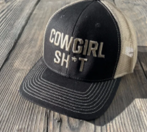 CL049 Cowgirl Sh*t Cap- Black/Gold