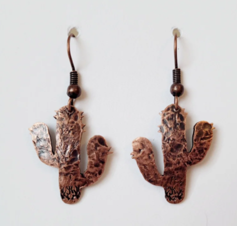 BGCJK20220018 Earrings - Copper- Cactus