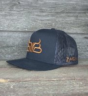 CLCAP2-O/S-Blk/Copp Baredown Cap- Flat