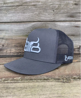 CLCAP2-O/S-Char/Sil Baredown Cap- Flat