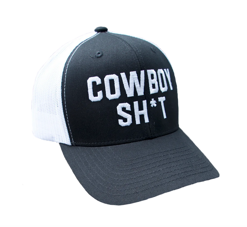 CL010 Cowboy Sh*t Cap- Black and White