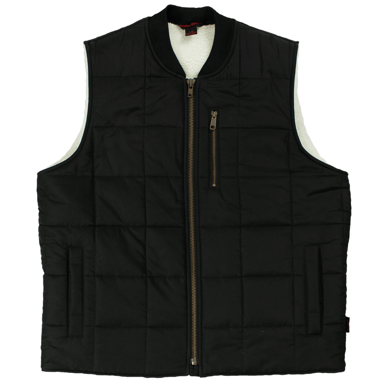 CLWV01-L-Black Vest Tough Duck Sherpa Lined