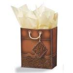 BG86-578 Gift Bag"Tooled Leather" Small