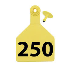 ACFLXNUM-226-250-Yellow Allflex Maxi Numbered Tags 25's