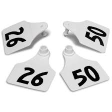 ACFLXNUM-26-50-White Allflex Maxi Numbered Tags 25's