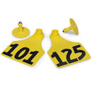 ACFLXNUM-101-125-Yellow Allflex Maxi Numbered Tags 25's