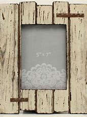 BG94014 Picture Frame White Distressed