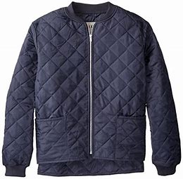 CL17X911-L-Navy Jacket Mens Work King Quilted Freezer