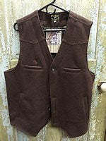 CLVC-XL-Brown Vest-Men's Wyoming Wool Button Front