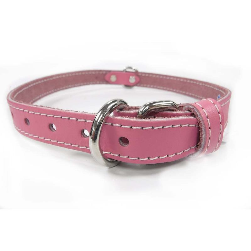 PSD787-50879 Dog Collar-Pink Leather 3/4x16"