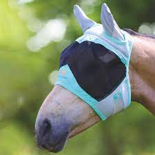 TKACC316-FULL-Aqua Fly Mask w/Ears