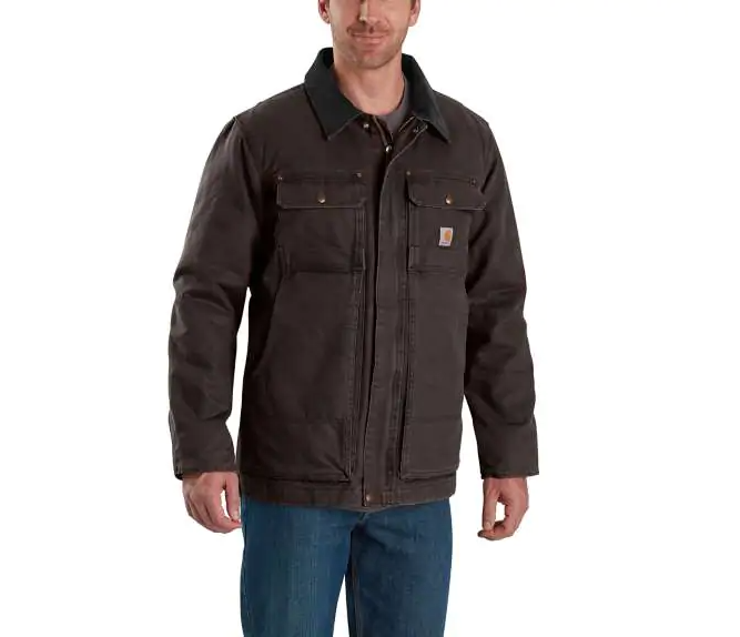 CL103283-L-Drk Brn Carhartt Jacket Full Swing Traditional