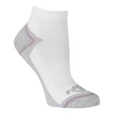 CLCHWA6403L3-M-White Socks Ladies Force Performance Sock - Low Cut