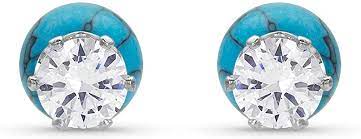 BGER4489 Earrings - Reversible Twinkle Turquoise