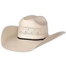 CLA73284-7 1/8 Cowboy Hat Ariat Straw Black Band Shtng 30X