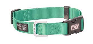 PS07-0930S-5/8"x13"-Mint Dog Collar Terrain Single Ply Nylon