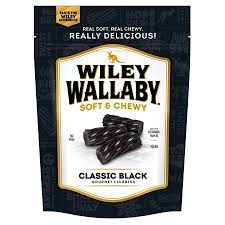 BGLIQUORICE7.5OZ--Black Licorice Wiley Wallaby