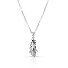 BGNC4933 Necklace - Rebirth Silver Feather
