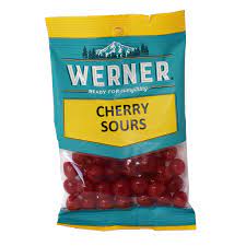 BGWE80038 Werner Candy - Cherry Sours - 226g