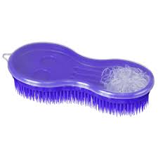 TK68-5675--Purple Brush Genie Brush w/Comb & Bands