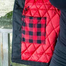 CLPF415-M-Red Blk Jacket Plaid with Lining & Hood