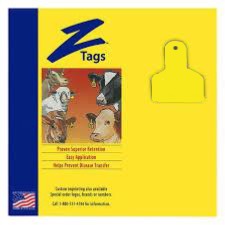 ACZTAG22-S-Yellow Z Tags Small Animal 1 Pc 50's