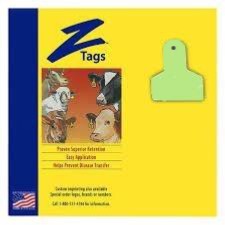 ACZTAG22-S-Green Z Tags Small Animal 1 Pc 50's